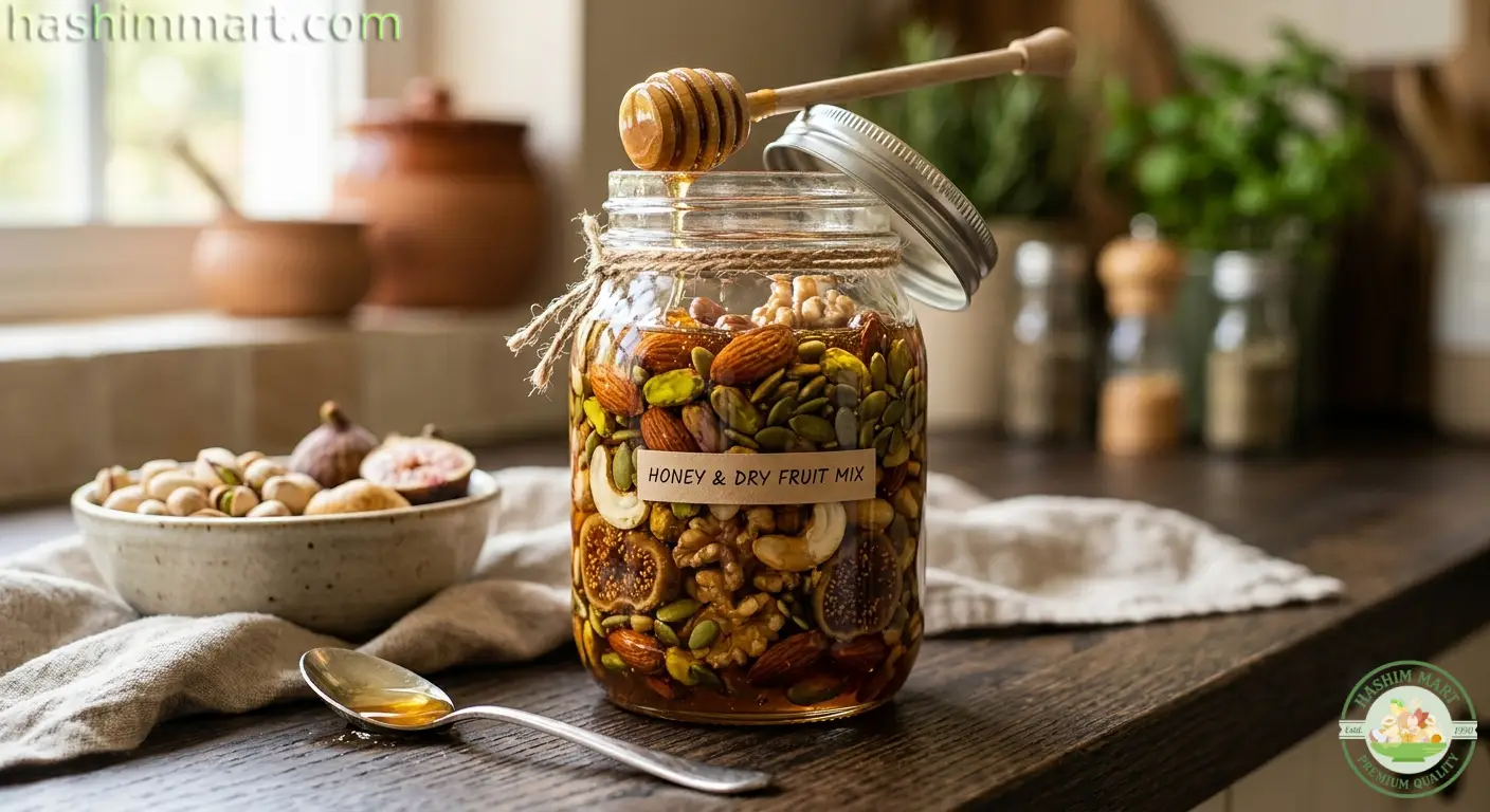 Pure honey mixed dry fruits from hashimmart.com